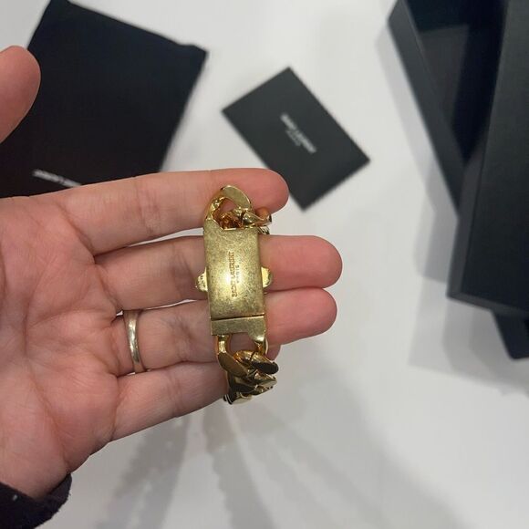 SAINT LAURENT TWO-TONE CHAIN NECKLACE IN METAL - Picture 5 of 8